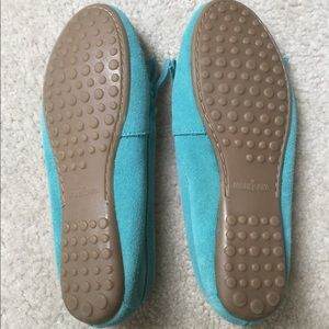 Teal moccasins